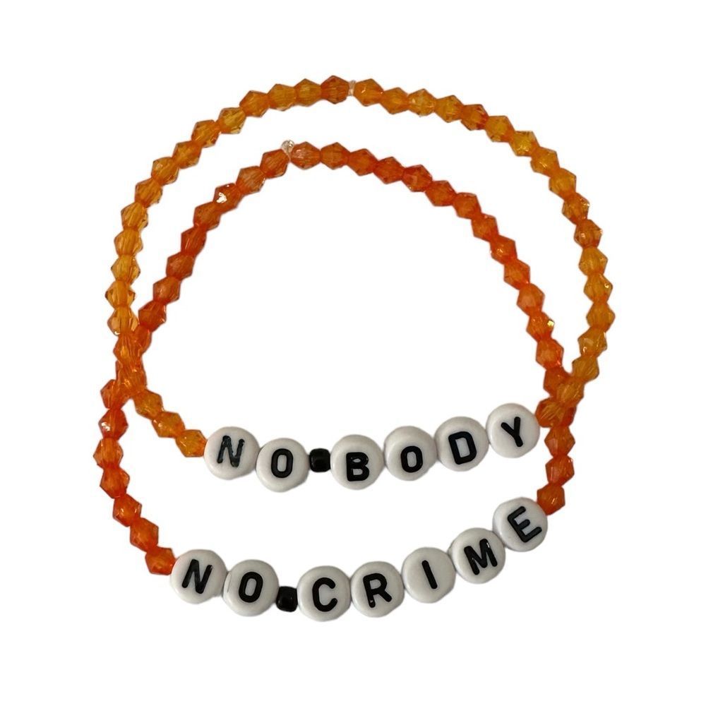 Taylor Swift No Body No Crime Evermore Set of 2 Friendship Bracelets Handmade